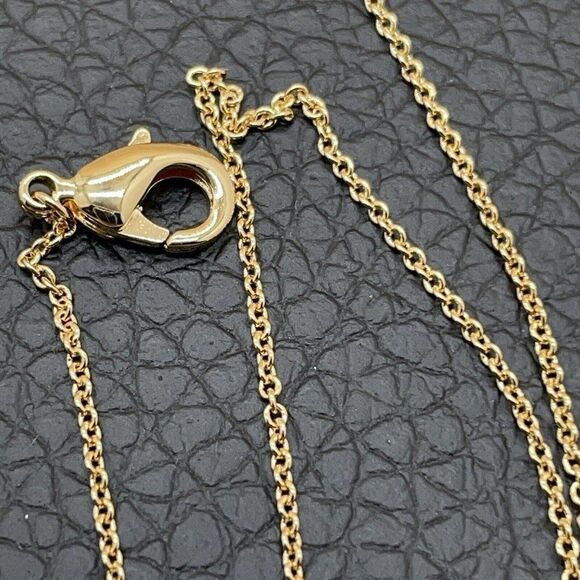 Clear Diamonite East/West Drop Necklace Gold Tone Real Collections Adrienne 17" - Picture 8 of 8